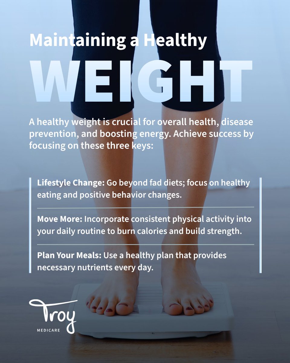 TroyMedicare's tweet photo. Ready to adopt a new, successful lifestyle?

Talk to a Troy Care Manager about setting realistic weight loss goals &amp; creating a healthy eating plan. Call 910-878-2730! We’re available Mon-Fri, 9a-5p. 

For more resources:  https://t.co/pcEqNbIQlM
Source: https://t.co/QC9uDJsP93 https://t.co/cZzQKqQrEQ