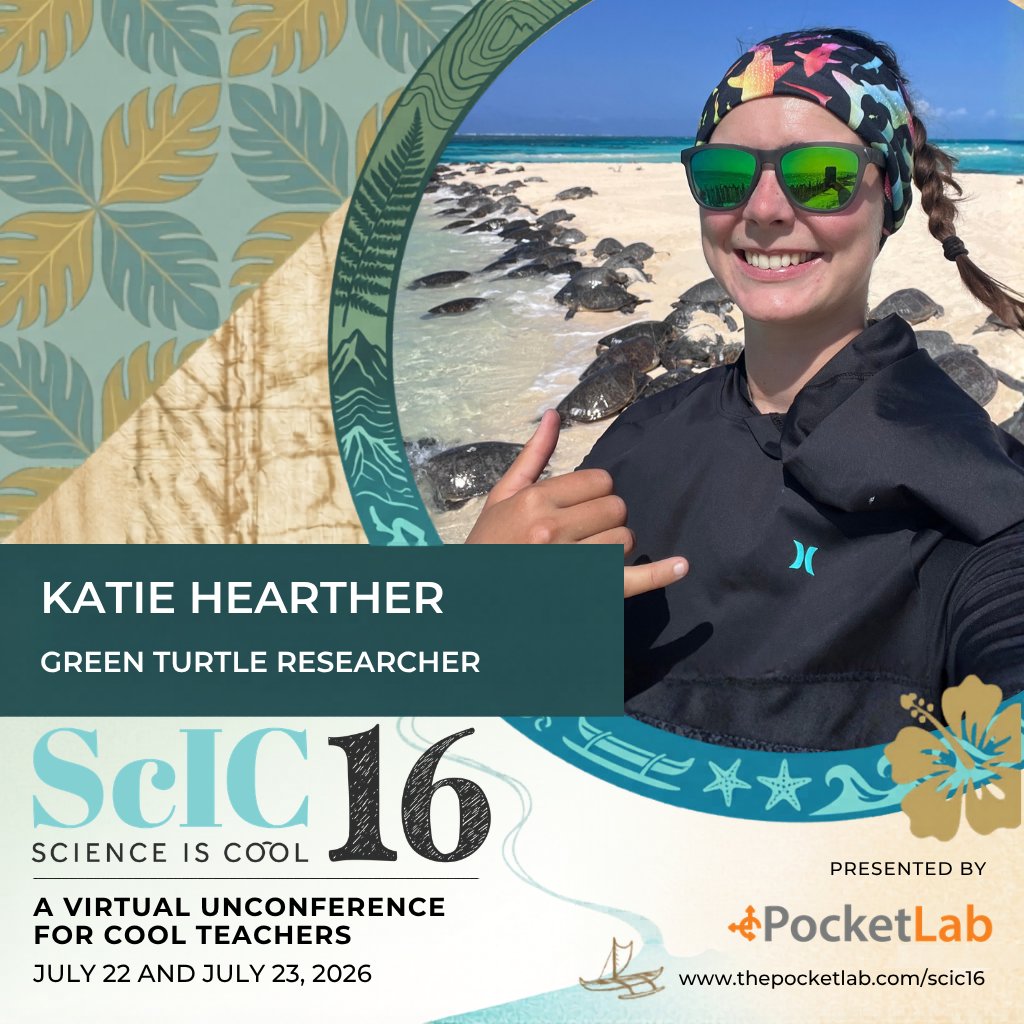 ScICbyPocketlab's tweet photo. Every conservation success begins with observation.

We're excited to welcome green sea turtle researcher Katie Hearther to #ScIC16. https://t.co/C3XvX1FKR4