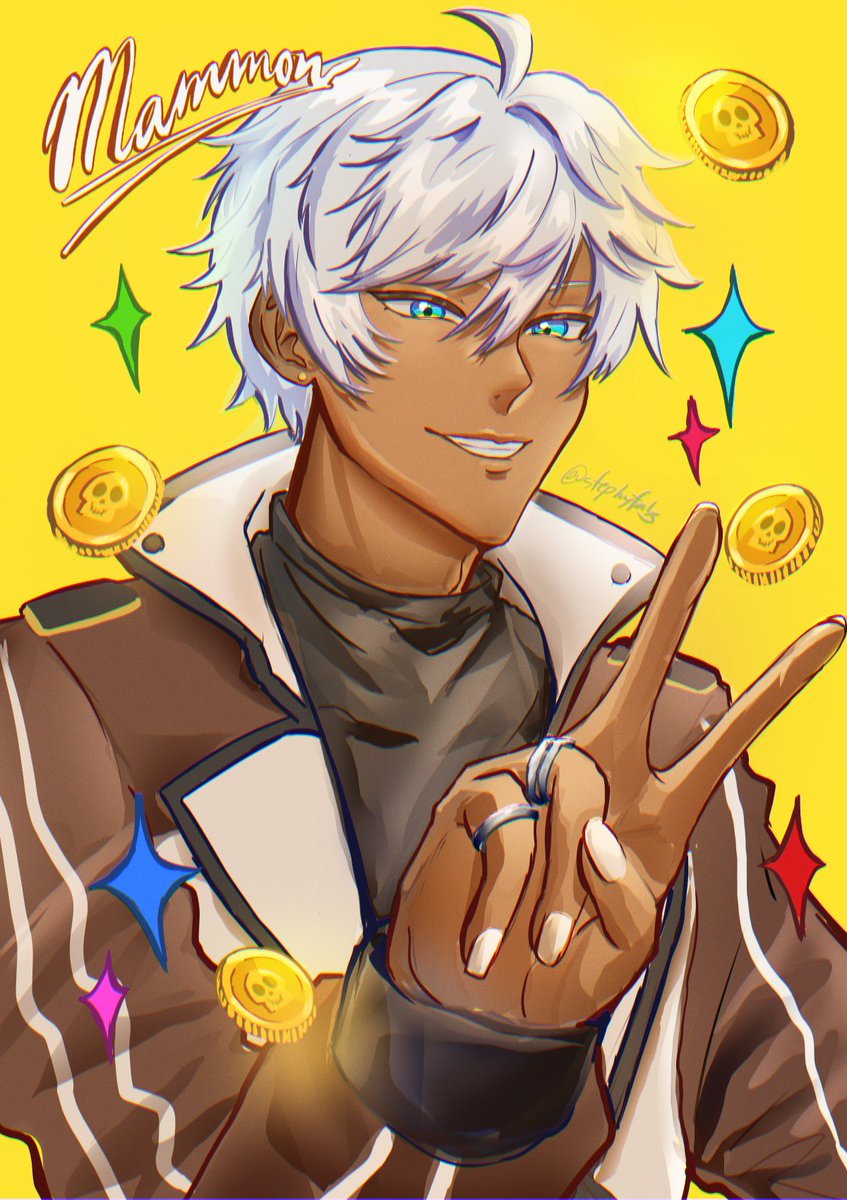 stephyfabs's tweet photo. I miss mammon, and surprise! I'm somewhat back? I guess hehe.

#Obeymemammon #Obeyme #obeymefanart https://t.co/71U3uskiGb