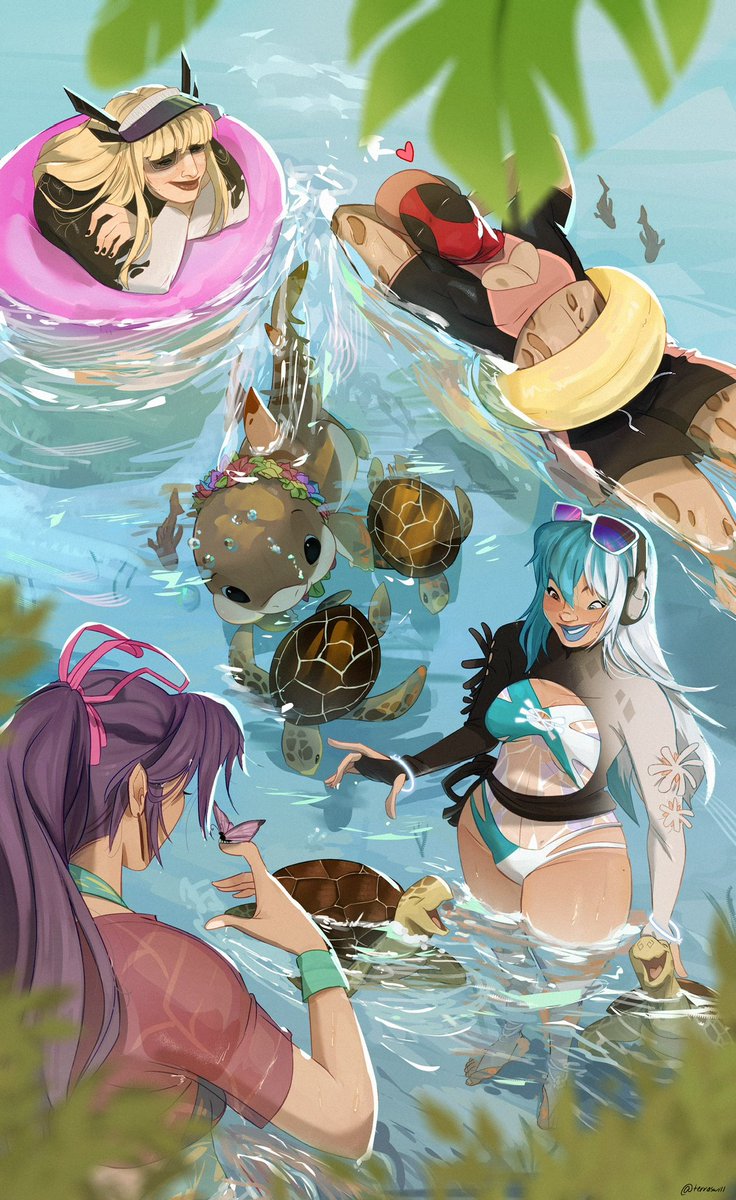 terraswill's tweet photo. 🌺 even rivals deserve a day off! 🌊
My piece for @neo_jpeg’s art contest!
#MarvelRivals #RivalsCreate #RivalsSummer https://t.co/pqlSu4OOKT