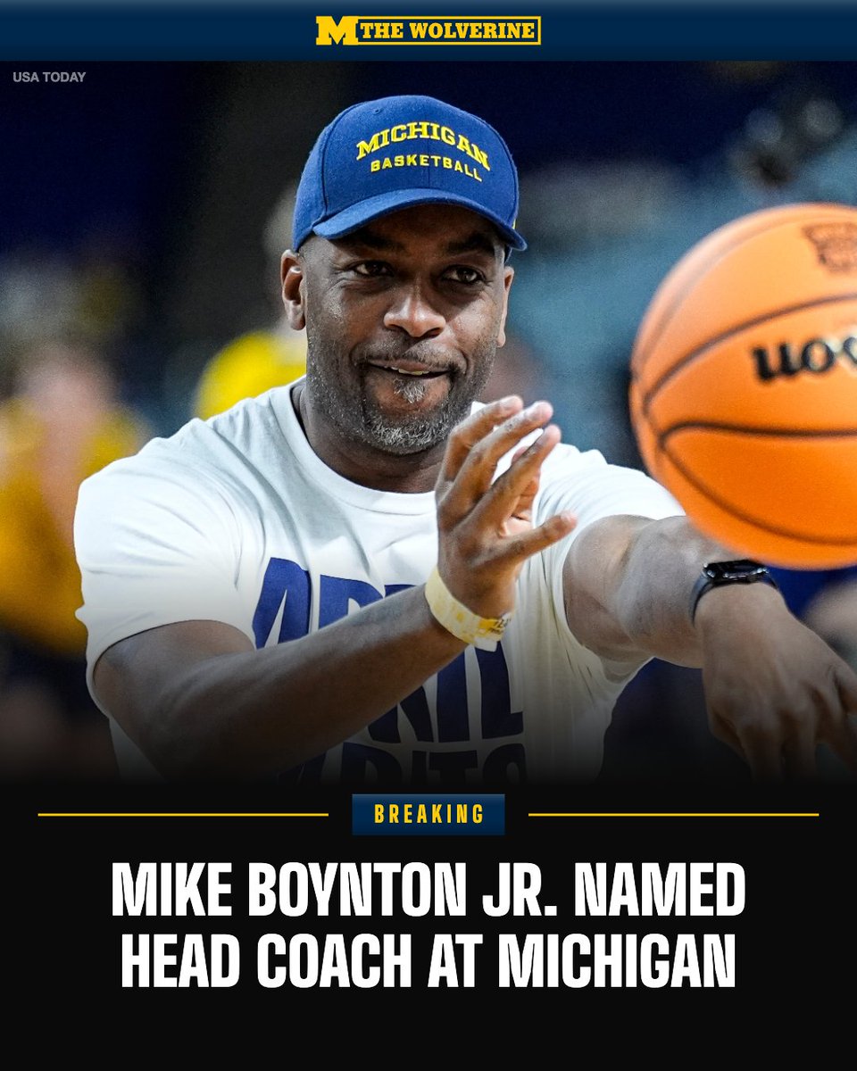 TheWolverineOn3's tweet photo. BREAKING: Mike Boynton Jr. has officially been named the new head coach at Michigan, agreeing to a two-year deal.

https://t.co/rKiGJroJ7P https://t.co/QZ8dMhXs92