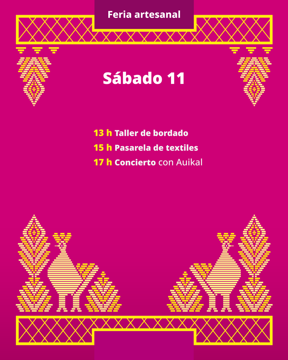 MNCP_DGCP's tweet photo. Asiste a la Feria Artesanal Na'aru' : Hecho por nuestras manos.

Del 10 al 12 de julio, el museo será sede de esta feria que reúne el trabajo de manos creadoras, con música, presentaciones editoriales, talleres y conversatorios. 

🎟️ Entrada libre https://t.co/sGCyZ18oDH