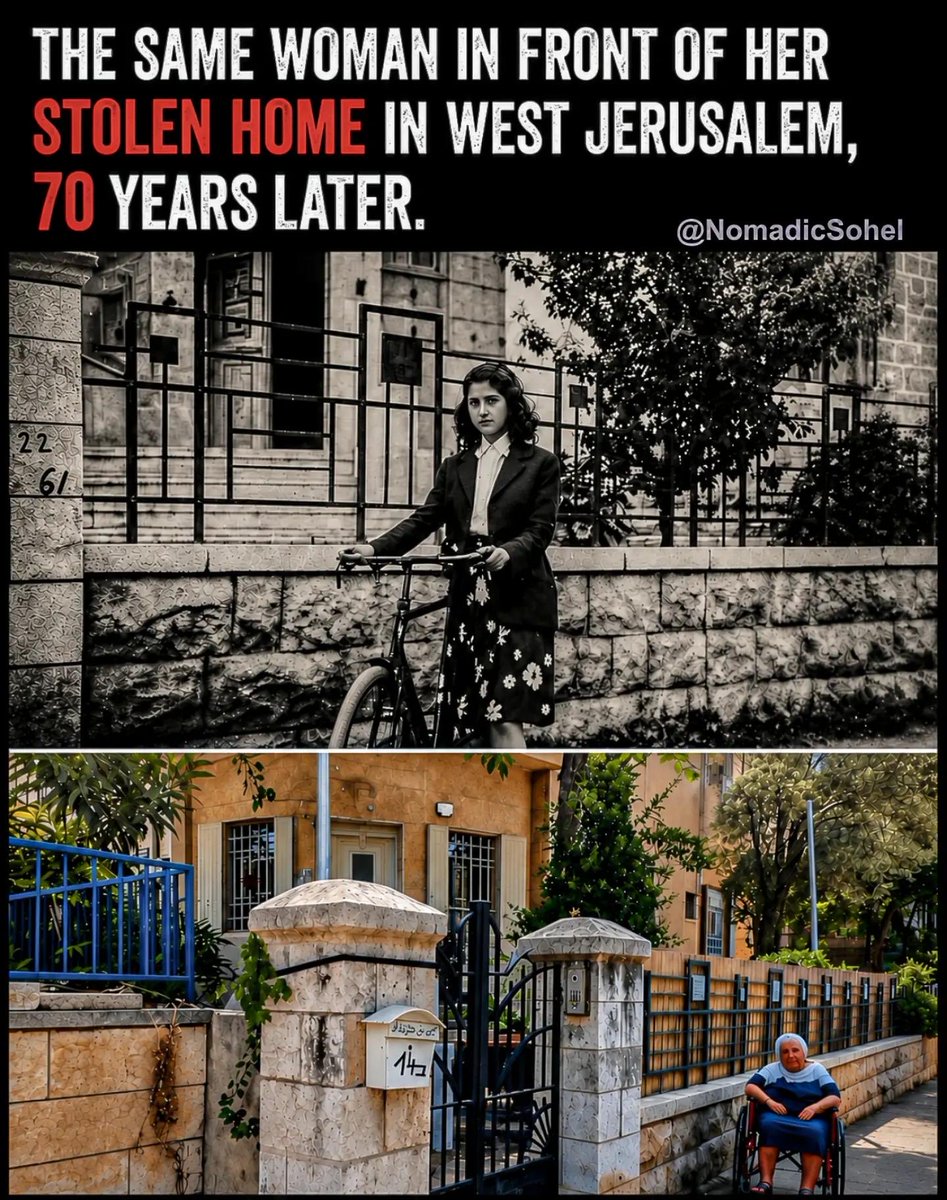 hippyygoat's tweet photo. I HOPE THE ZIONIST BASTARDS WHO STOLE HER HOUSE NEVER HAVE ANY PEACE…

A Palestinian woman born in Jerusalem in 1930, was forced to leave her family home.

More than 70 years later, she returned to stand before the house where she was born-unable to enter. https://t.co/ybhlrHhPXK