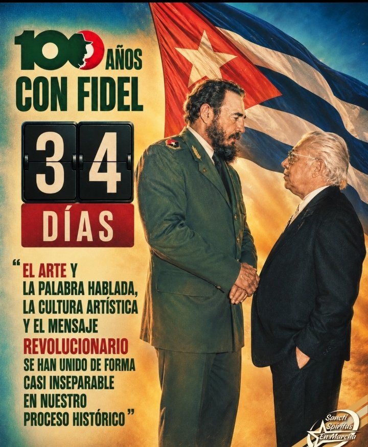 Subgeneralcpelt's tweet photo. ⏳Faltan 34 días. 

En el aniversario del natalicio de Guillén, recordamos al poeta que convirtió el son en bandera y la poesía en herramienta de emancipación.

Inspirado en "Palabras a los intelectuales" fundó la UNEAC, uniendo la vanguardia artística al proyecto revolucionario. https://t.co/OYLHqhJZ7L