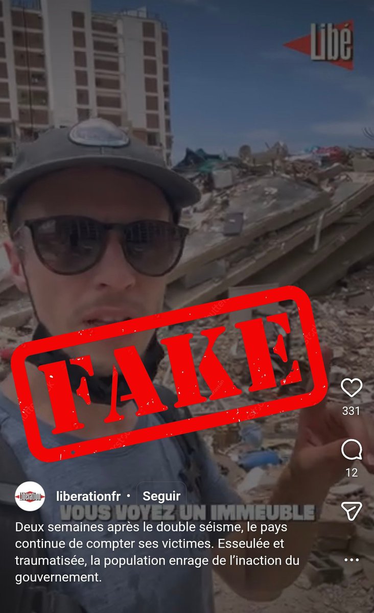 MirafloresAM's tweet photo. 🚨 ATENCIÓN #Fake | Periodista @BenjiDelylo del medio francés @liberationfr manipula con información sesgada, parcializada y falsa sobre tragedia de "doble terremoto" en La Guaira. https://t.co/vP67fO19FA