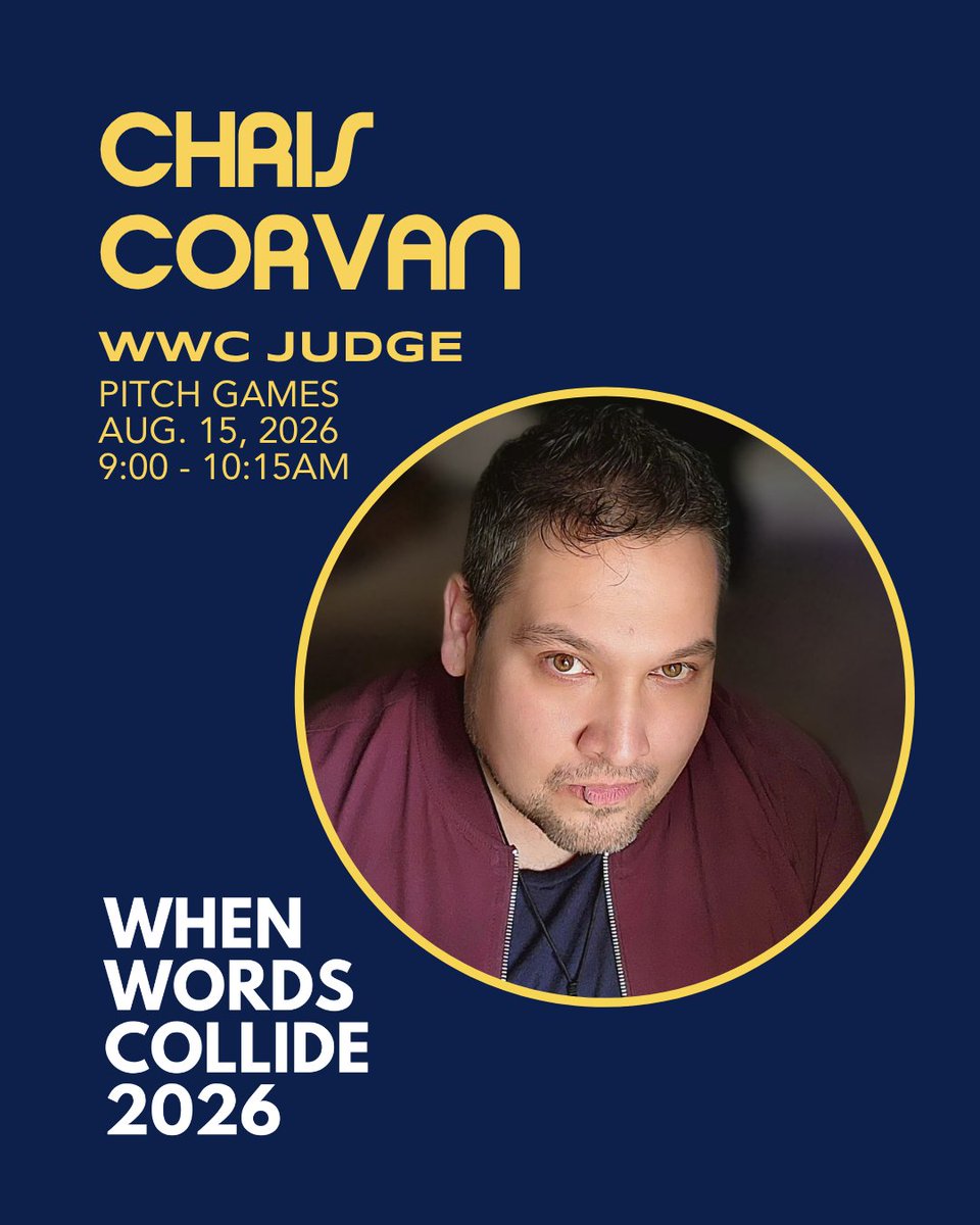 chrisofthevoid's tweet photo. Calgary writers: bring your sharpest book pitch.

I’m judging Pitch Games at When Words Collide 2026 on Aug. 15, 9:00 to 10:15 AM. Strong hook, clean delivery, no mercy from the stopwatch. (All in good fun!)

Tickets: https://t.co/BXWCXFUb6V

#WWC2026 https://t.co/vUSa95oH4F