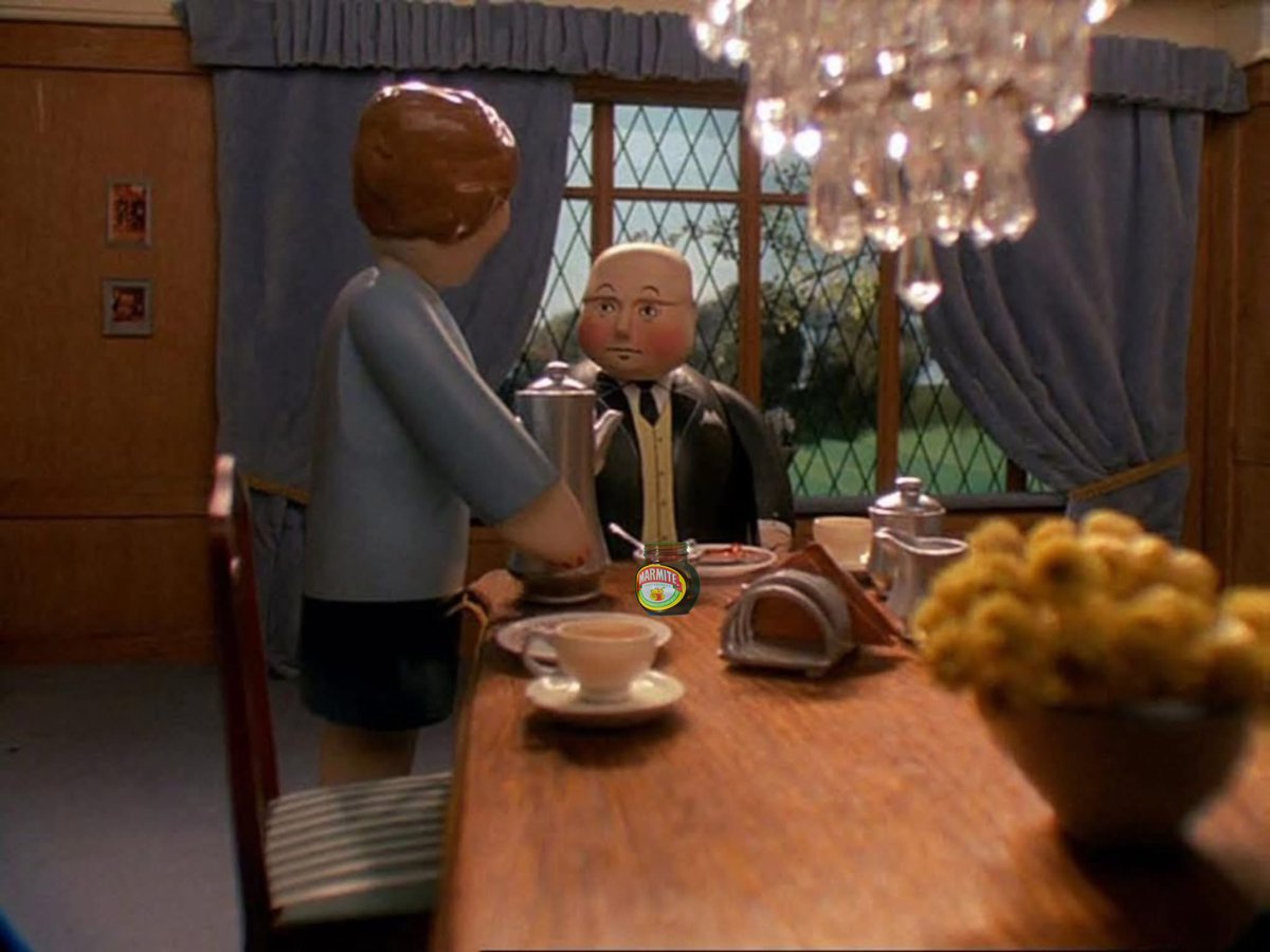 myintrests's tweet photo. Sir Topham Hatt was having breakfast, he was eating toast and @marmite https://t.co/iydQzC3pmE
