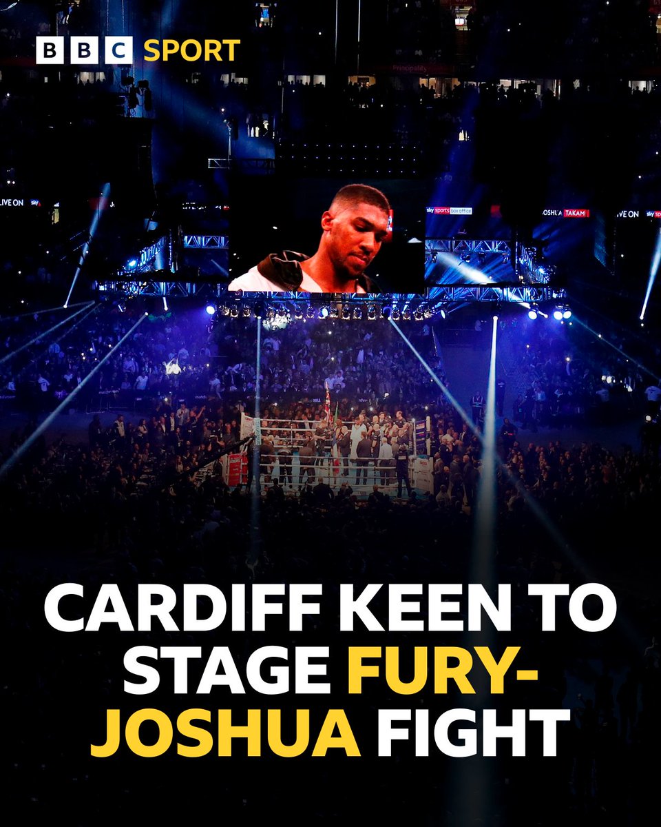 BBCSportWales's tweet photo. Principality Stadium bosses say they are ready to host the proposed heavyweight fight between Tyson Fury and Anthony Joshua in Cardiff 🥊
#BBCBoxing https://t.co/OZ6k84Aen0