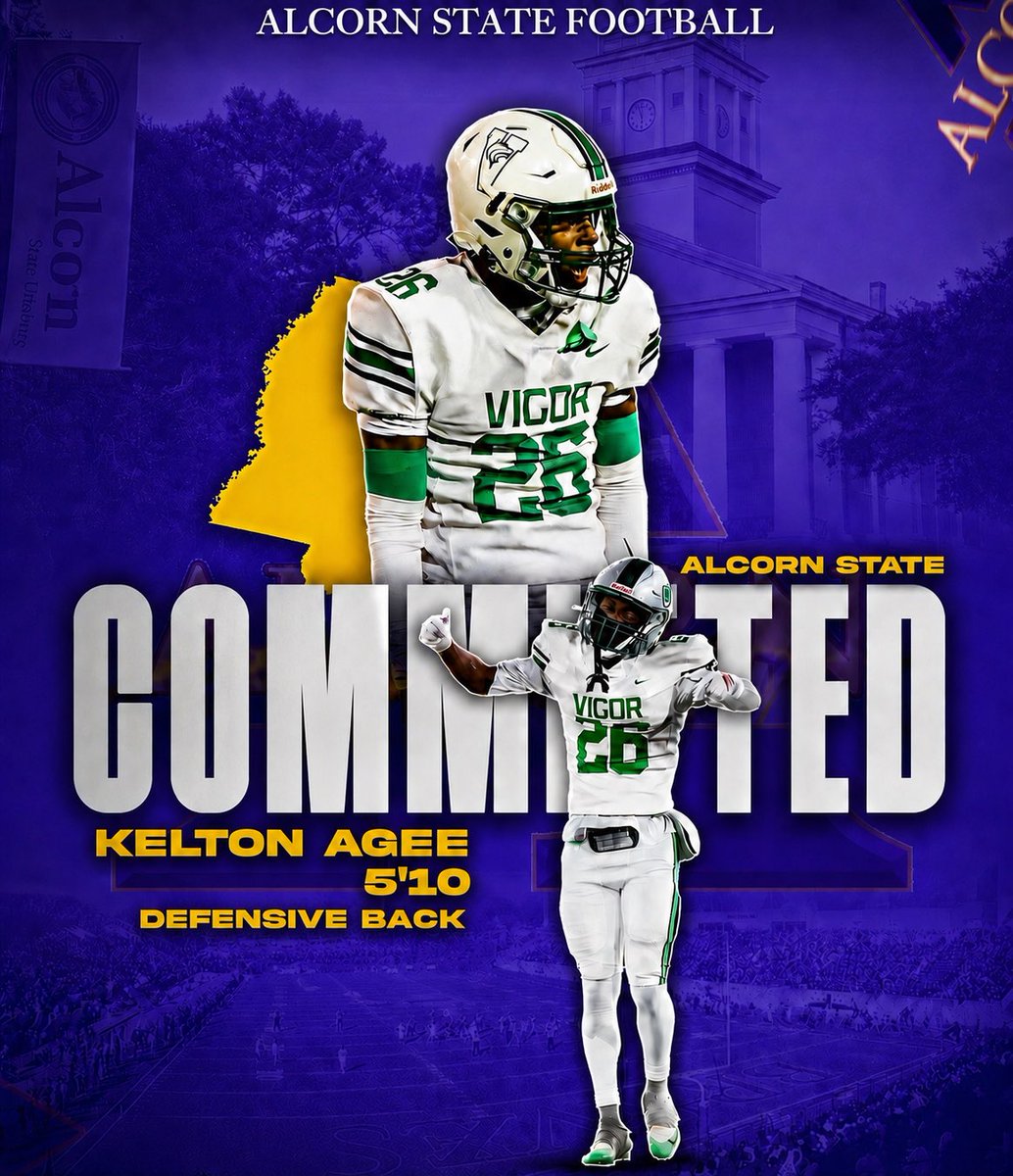 keltonsavage6's tweet photo. Blessed to announce my commitment to Alcorn state university💛💜 thank god🙏🏾

@coachmaye3 @CoachMcCullum18 @fye251 @PRIMEDEVELOP251 @Coach_TJMcC @TheCoach_Cov https://t.co/gglEsGsllW