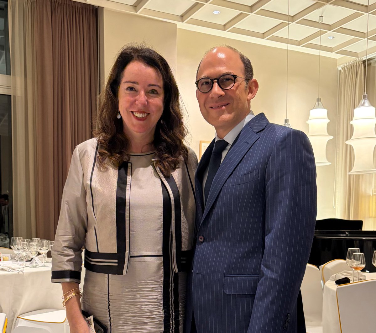 CaucinoMariano's tweet photo. With my Swiss colleague Maya Tissafi - we promised each other that we will remain friends whatever happens. 🇦🇷🇨🇭
@SwissAmbIND https://t.co/eTPzuyyhiK