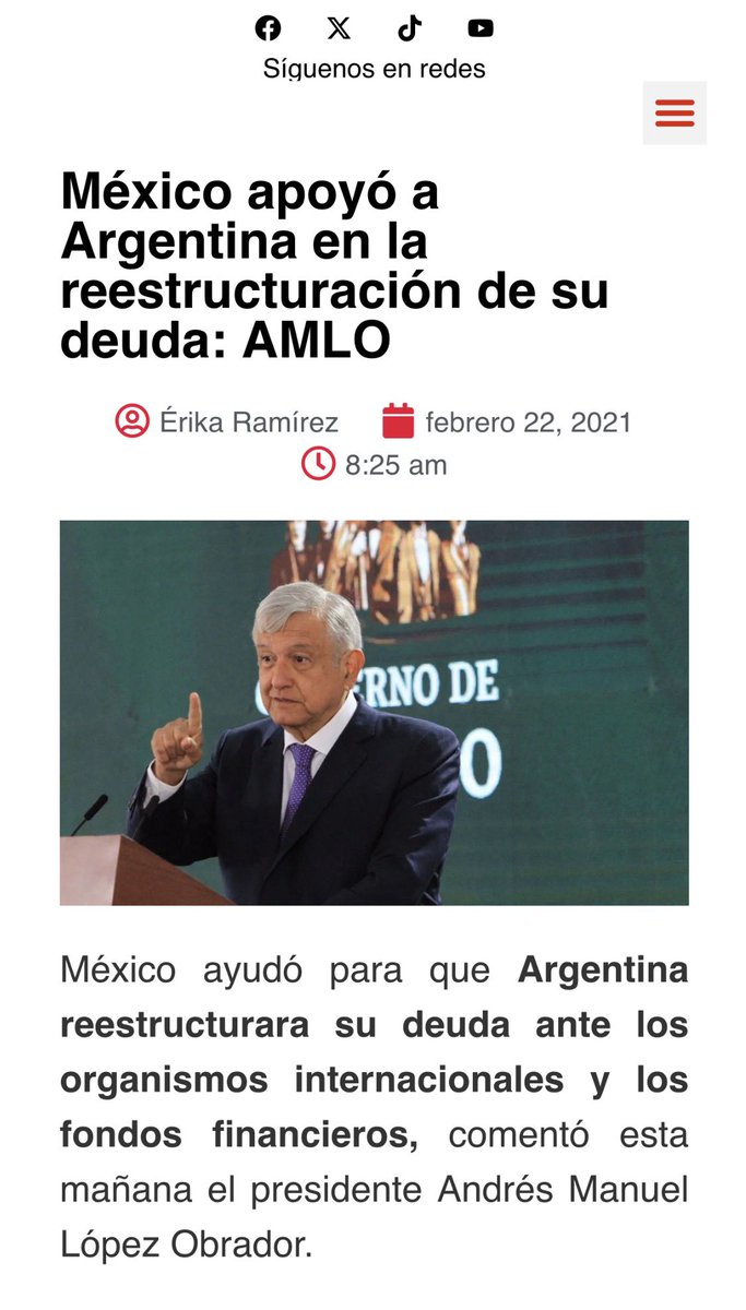 927Denni's tweet photo. @CanalRedAmLat Somos tan detestables los mexicanos que México les salvó la cola cuando les préstamos dinero por que estaba súper endeudada Argentina. Malagradecidos https://t.co/rRJk2Fziqd