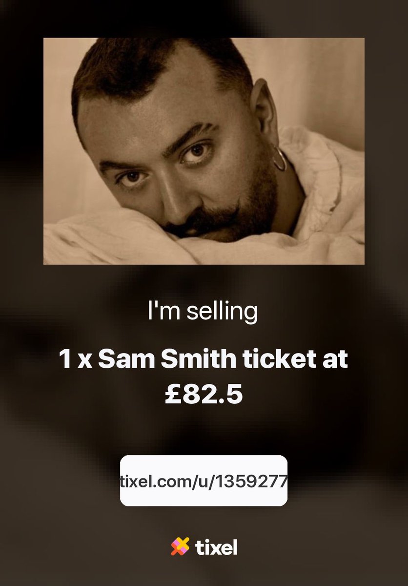 ReginaSRoyal's tweet photo. https://t.co/FloBMGkkbz

I ended up panic buying extra ticket for Sam smith. Now available for resale at face value on Artists official resale partner website (listed on https://t.co/tamcdvH50B) https://t.co/R93T1zRhrx