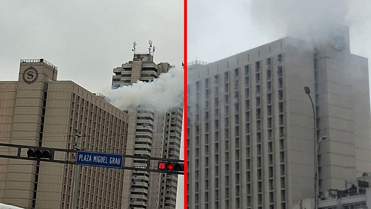 Caretas's tweet photo. #LOÚLTIMO | 🚨 Incendio en el hotel Sheraton: ¿qué se sabe del siniestro reportado en el Centro de Lima este viernes?

📌Más información aquí 👇
https://t.co/gsGzLF8pT4 https://t.co/r5IpSMIKhr