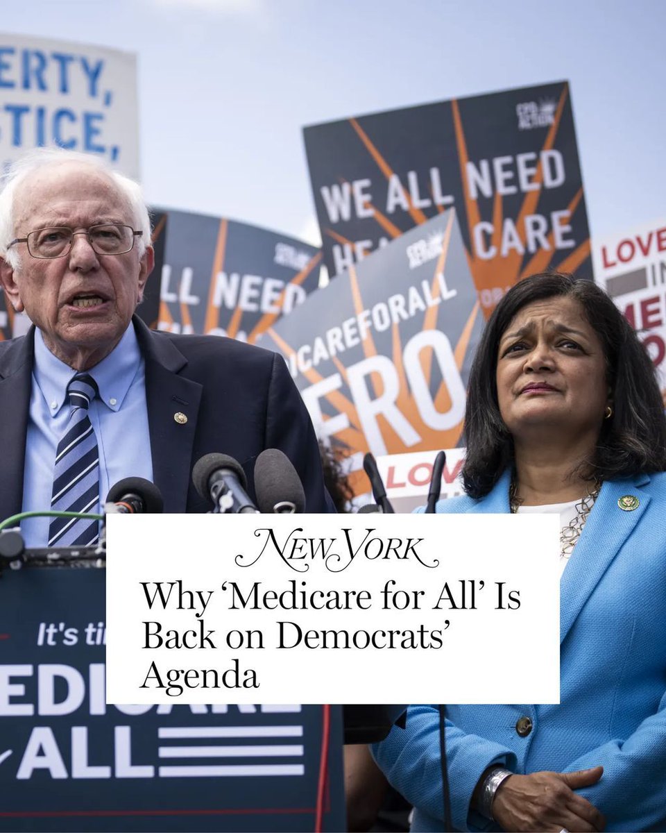 PramilaJayapal's tweet photo. Medicare for All never left the agenda. 

A few years ago, people told us Medicare for All was too big, too bold, too far outside the mainstream for the Democratic Party to embrace.

Look at what's happening now. https://t.co/XRJK0xWHVn