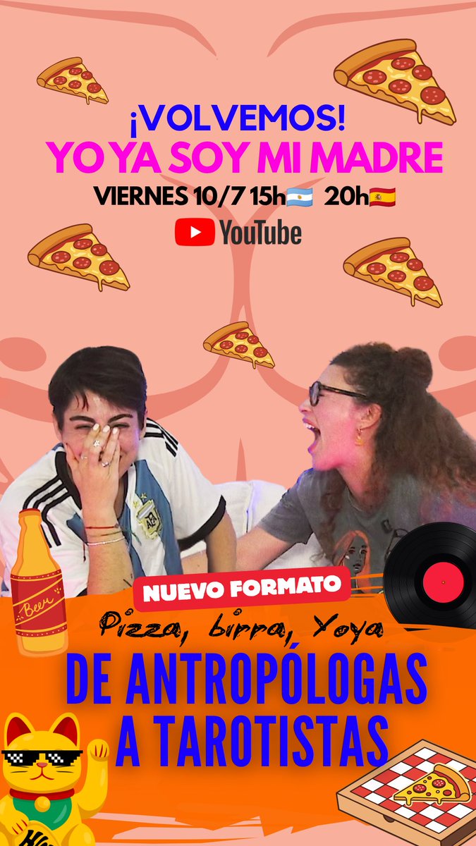 yoyasoymimadre's tweet photo. ¡VOLVEMOS! VIERNES 10/7 20HS x YOUTUBE😍 https://t.co/VwJkvsO61Q