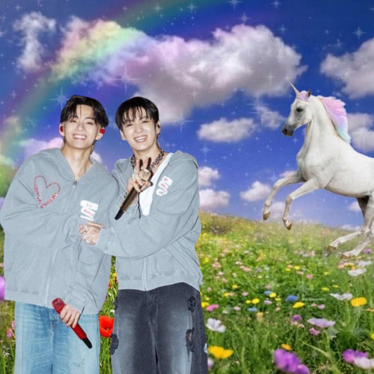 sugurukoo's tweet photo. jungkook with                            jungkook without 
his tae                                           his tae https://t.co/LYFWqd8t5b