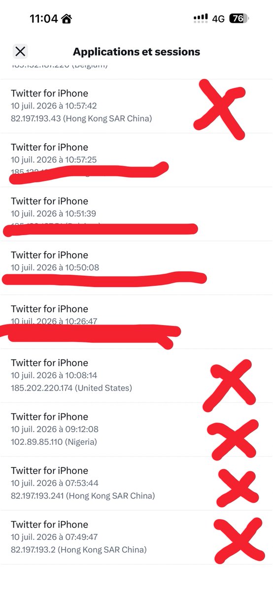 Army313HM's tweet photo. @Safety @X @premium @Support 
Ils ont essayé de pirater mon compte ce matin, leur adresse IP vient du Nigeria et de la Chine, et Etats unis faites attention ⚠️ 
NE CLIQUEZ SUR AUCUN LIEN 
SI vous recevez un Message privé vous demandant de cliquer sur un lien (voir capture d’écran) 
CE N’EST PAS MOI ET NE CLIQUEZ SUR AUCUN LIEN

They tried to hack my account this morning. Their IP address is from Nigeria, China, and the United States. Be careful! ⚠️
DO NOT CLICK ON ANY LINKS
If you receive a private message asking you to click on a link (see screenshot), IT'S NOT ME AND DO NOT CLICK ON ANY LINKS