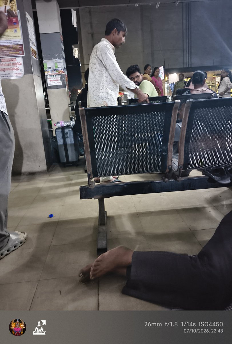 SLDU19's tweet photo. Rajahmundry Bus Stand is in a pathetic condition. Drunk people sleeping everywhere, zero security, and absolutely no control by the staff. A major public safety hazard! When will @apsrtc wake up? Urgent intervention needed. 
 #Rajahmundry
 #APSRTC 
#PublicSafety https://t.co/6voejRlgnx