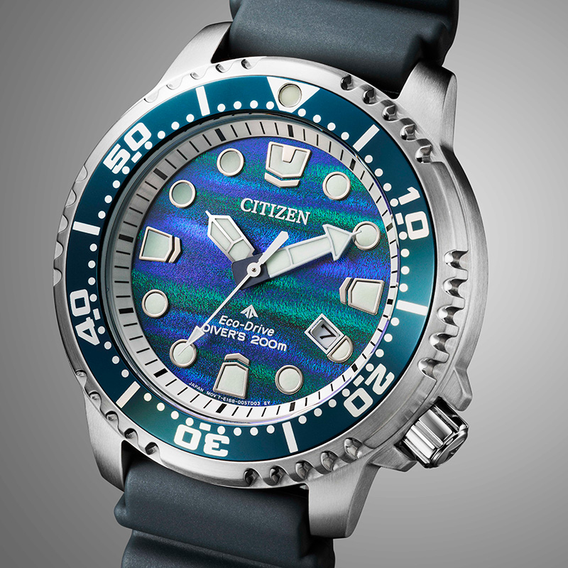 WatchTime's tweet photo. Citizen brings a more sustainable approach to the diver with the Promaster Blue Ocean. Its dial is made from recycled plastic, while an Eco-Drive movement, biomass-based strap, and 200-meter water resistance keep it practical above and below the surface

https://t.co/BMgMf0k43P https://t.co/td5iHMQod0