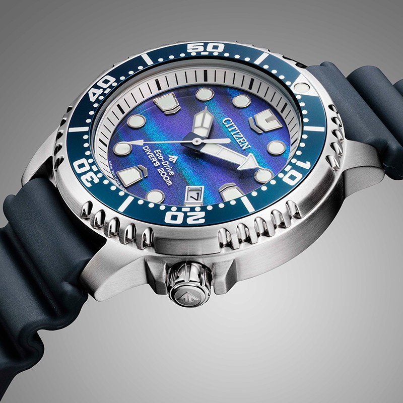WatchTime's tweet photo. Citizen brings a more sustainable approach to the diver with the Promaster Blue Ocean. Its dial is made from recycled plastic, while an Eco-Drive movement, biomass-based strap, and 200-meter water resistance keep it practical above and below the surface

https://t.co/BMgMf0k43P https://t.co/td5iHMQod0