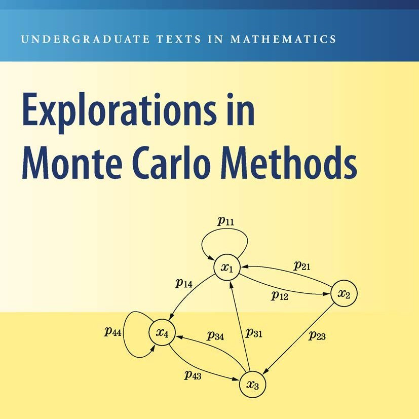 KirkDBorne's tweet photo. Explorations in Monte Carlo Methods (Undergraduate Texts in Mathematics): https://t.co/QNOJH53tyA

From the Back Cover:

"Monte Carlo methods are among the most used and useful computational tools available today, providing efficient and practical algorithims to solve a wide range of scientific and engineering problems. Applications covered in this book include optimization, finance, statistical mechanics, birth and death processes, and gambling systems."

"Explorations in Monte Carlo Methods provides a hands-on approach to learning this subject. Each new idea is carefully motivated by a realistic problem, thus leading from questions to theory via examples and numerical simulations. Programming exercises are integrated throughout the text as the primary vehicle for learning the material. Each chapter ends with a large collection of problems illustrating and directing the material."

"This book is suitable as a textbook for students of engineering and the sciences, as well as mathematics. The problem-oriented approach makes it ideal for an applied course in basic probability and for a more specialized course in Monte Carlo methods. Topics include probability distributions, counting combinatorial objects, simulated annealing, genetic algorithms, option pricing, gamblers ruin, statistical mechanics, sampling, and random number generation."