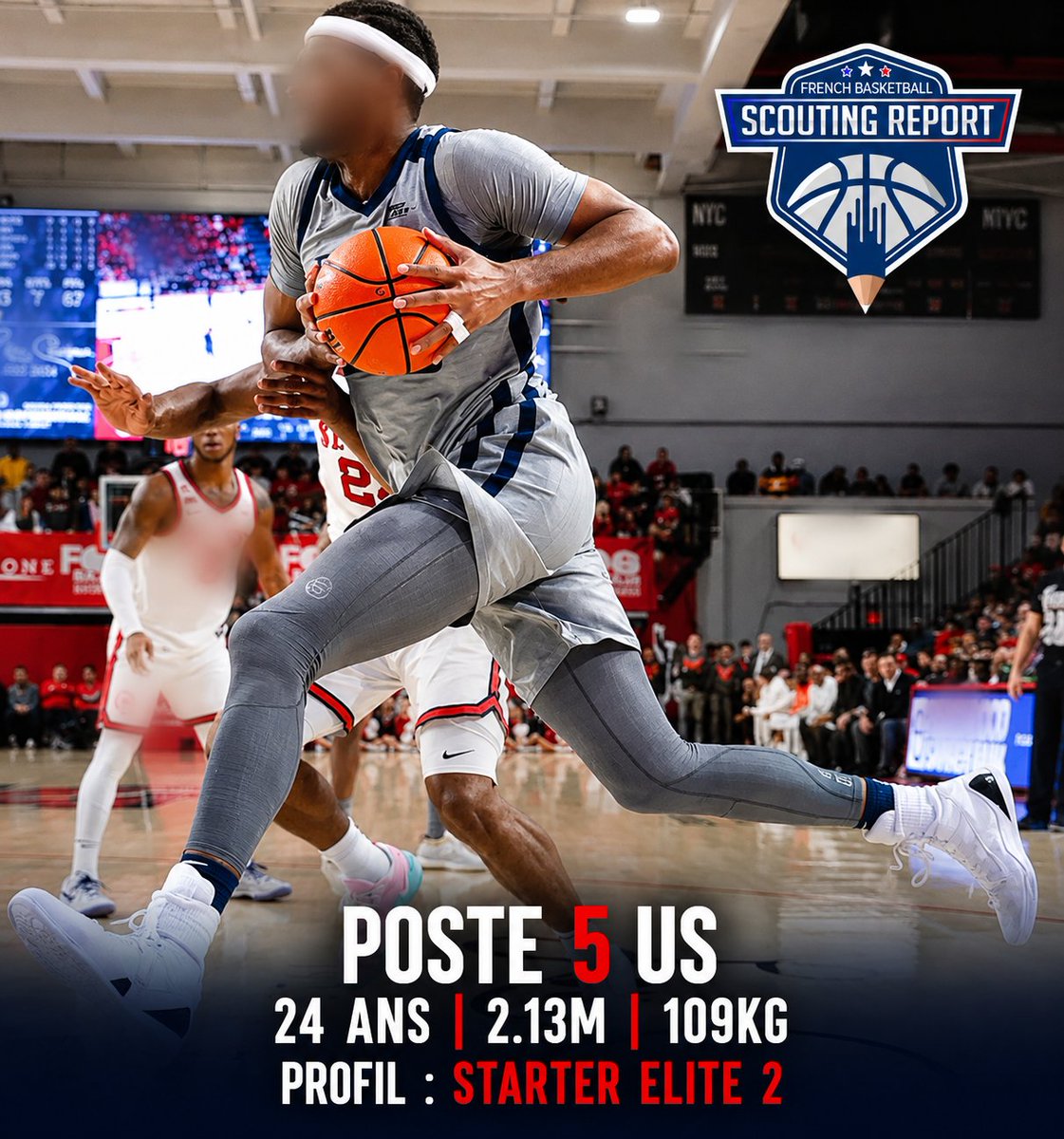 FBasketScouting's tweet photo. 5 de gde taille, discipliné, efficace près du cercle. Belle 1° saison pro. Son absence de tir limite son plafond, mais son impact déf, sa protection et son efficacité, en font un sleeper pour l'Elite 2 et un candidat à rotation au dessus, si progression. https://t.co/DnodJAImAk https://t.co/d4fOg8wksb