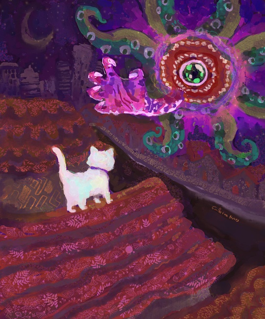 guilhernunes_'s tweet photo. interdimensional creature of chaos and destruction gives up being evil after seeing a kitten pspspspsps https://t.co/DfYnYWOprZ