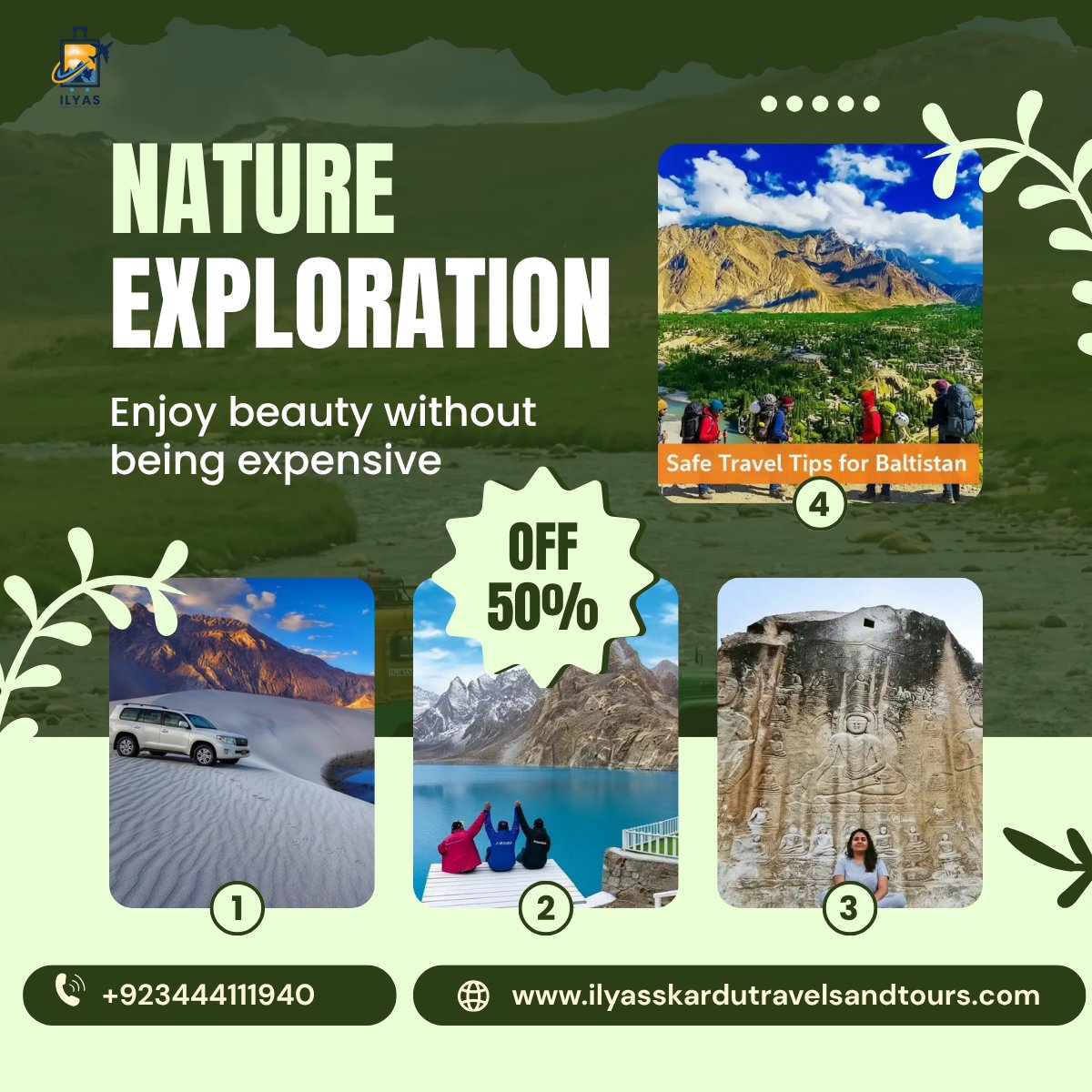 ilyastours's tweet photo. Explore More. Spend Less.

Discover the beauty of Gilgit-Baltistan with up to 50% OFF on selected tours.

📞 +92 344 4111940
🌐 https://t.co/pXsJi5SZI6

#GilgitBaltistan #Skardu #TravelPakistan #NatureExploration #ExplorePakistan https://t.co/GxM3ufvaWX