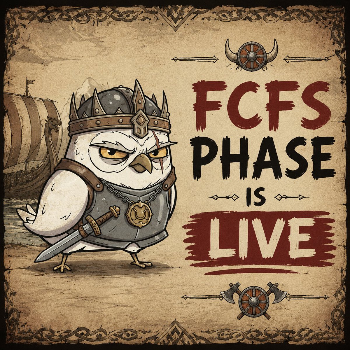 Vikingowll's tweet photo. 🚀 FCFS Phase is LIVE!

Mint your Owl NFT now.

https://t.co/eVYJillcis https://t.co/tGRiPyb4ev