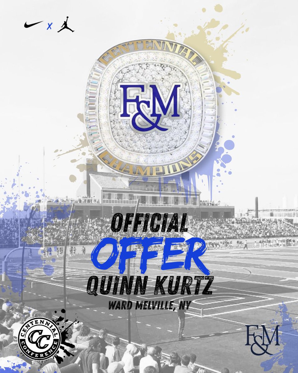 QuinnW_Kurtz's tweet photo. After an amazing conversation with @Coach_Phelan25 , I am blessed and honored to announce I have received an offer from @FandMFootball! I want to thank @CoachMoore_99 for recruiting and believing in me. #GoDips
@Coach_Handy73 @Coach_Q41 @WardMelvilleFB @Coach_Nunez https://t.co/B6oCYGe6OO