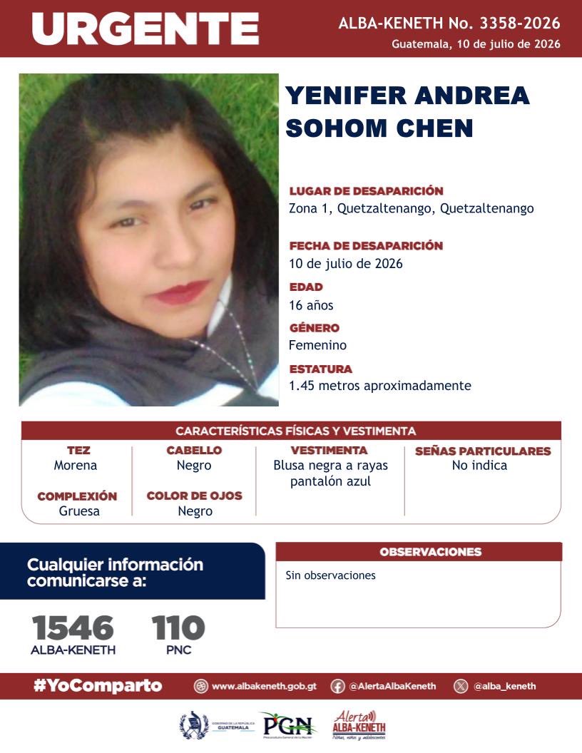 SCSPGT's tweet photo. ¡Ayúdanos a encontrar a adolescentes desaparecidas en Guatemala! 🚨

Si tienes alguna información, comunícate al 1546 y 110. ☎️ https://t.co/nfrYh1L3Am