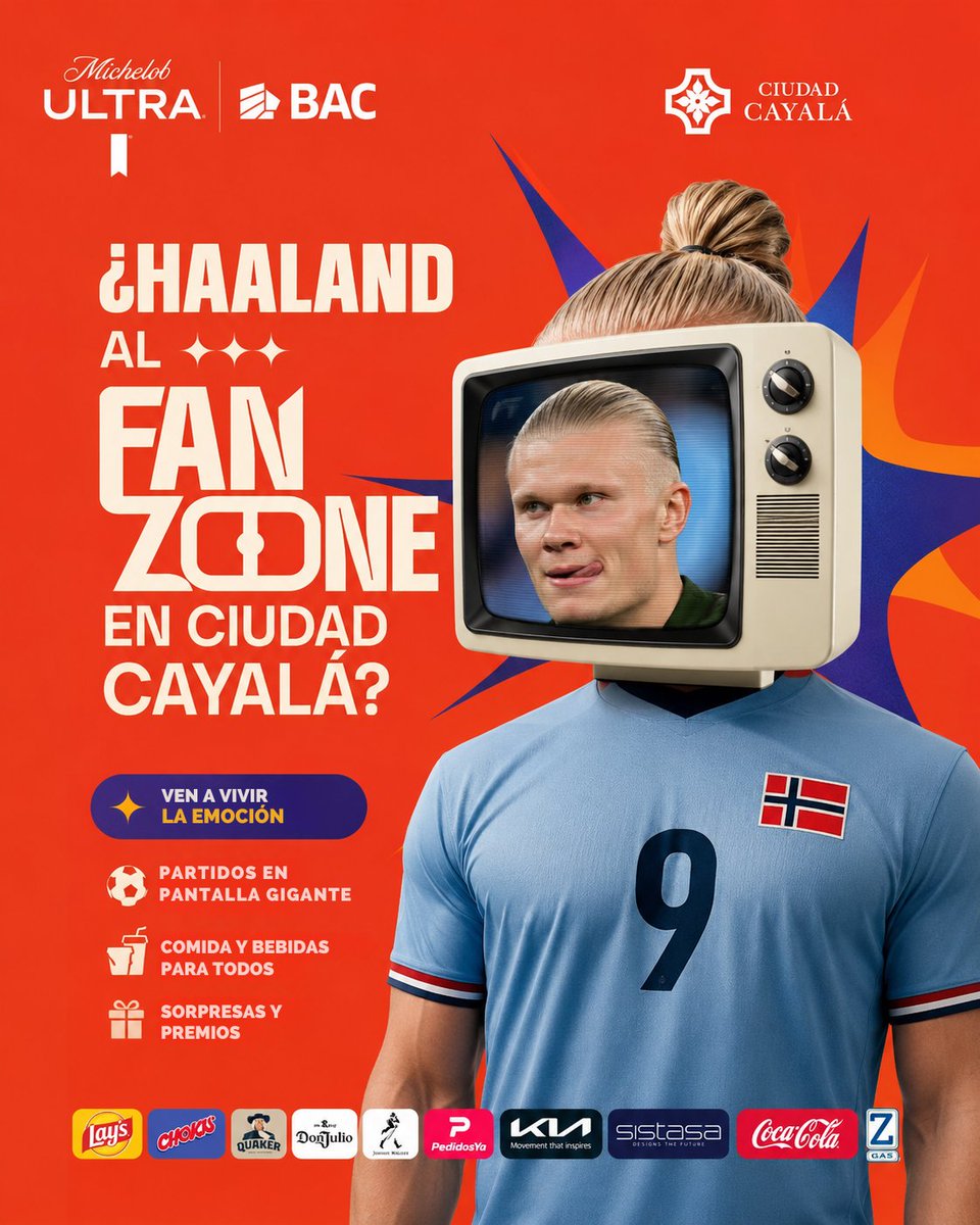 CiudadCayala's tweet photo. ¿Haaland al Fan Zone en Ciudad Cayalá? 👀⚽

Ven a vivir cada partido con pantalla gigante, comida, bebidas y premios. ¡La entrada es gratuita! 🔥

🌐 https://t.co/ja3FGvDeyn

#CiudadCayalá #FanZoneCayalá #Fútbol #Guatemala https://t.co/TDdfOzMwoF