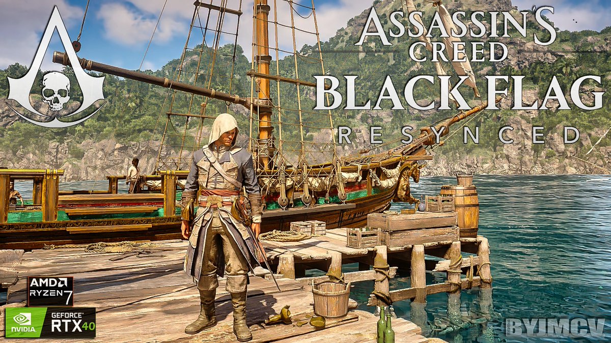 jmcv1963's tweet photo. @UbisoftFR 
Assassin's Creed Black Flag Resynced
AMD RYZEN 7 / NVIDIA RTX 4060
Windows 11 Pro 25H2
YouTube Channel : @BYJMCV1963
Format YOUTUBE : 1440p 60fps MKV-Video AC-3 6ch-Audio
BYJMCV 2026/07
https://t.co/OCt0c73lvG https://t.co/GA8DhGYhOS