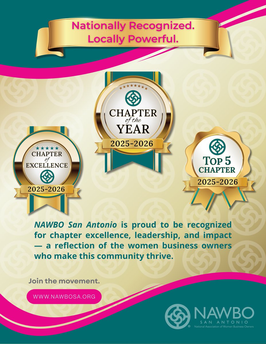 nawboSA's tweet photo. If you’re looking to scale your business this year, the room you choose to sit in matters. 

NAWBO SA isn’t just a local network, we are officially the 2025–2026 National Chapter of the Year, a Top 5 Chapter, and a Chapter of Excellence.

Join us at https://t.co/7FPtYZaoQS https://t.co/8PjIqmuCq5