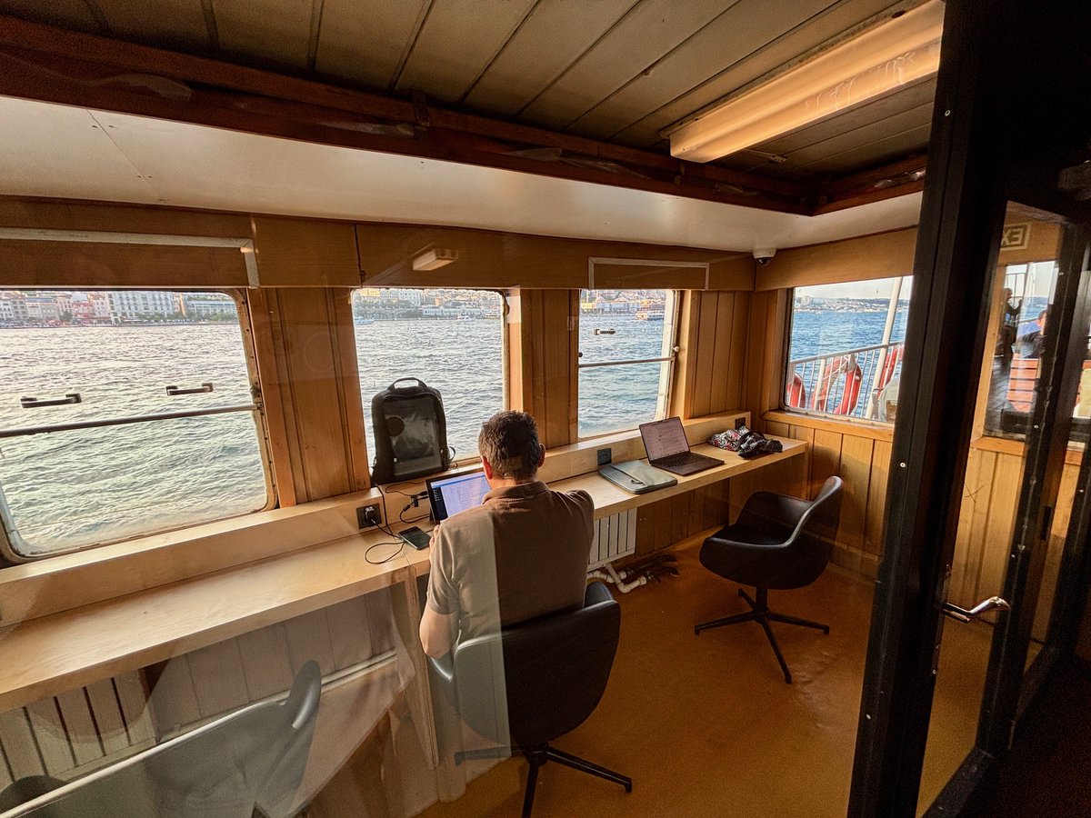 hayrettingunc's tweet photo. so in istanbul you can take a ferry straight to your neighborhood and work from a coworking space on board during the commute. peak public transit experience⛴️ https://t.co/lUt7DjcMBV