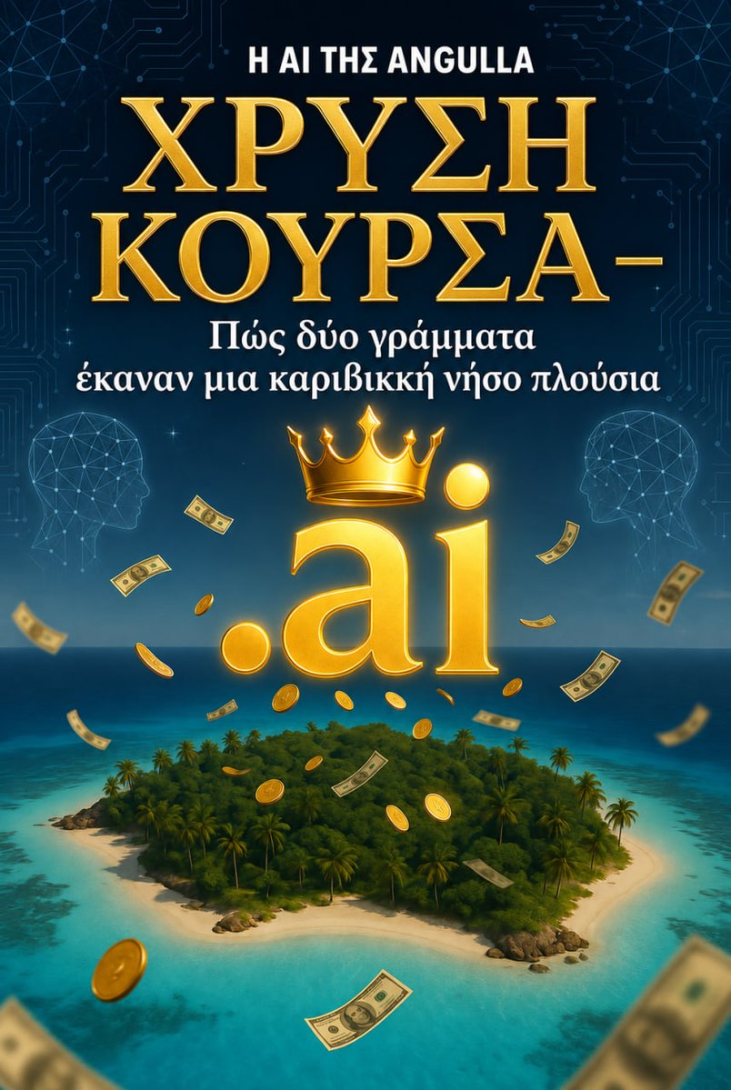 dimisgrop's tweet photo. 🧠 Πώς μια μικρή νησιωτική χώρα βγάζει εκατομμύρια από την έκρηξη της Τεχνητής Νοημοσύνης!

- Η Anguilla στην Καραϊβική, έχοντας την τύχη να κατέχει το domain extension .ai, εισπράττει πλέον σχεδόν 90 εκατομμύρια δολάρια ετησίως από εταιρείες όπως η OpenAI και η Google https://t.co/kL0UrANNox