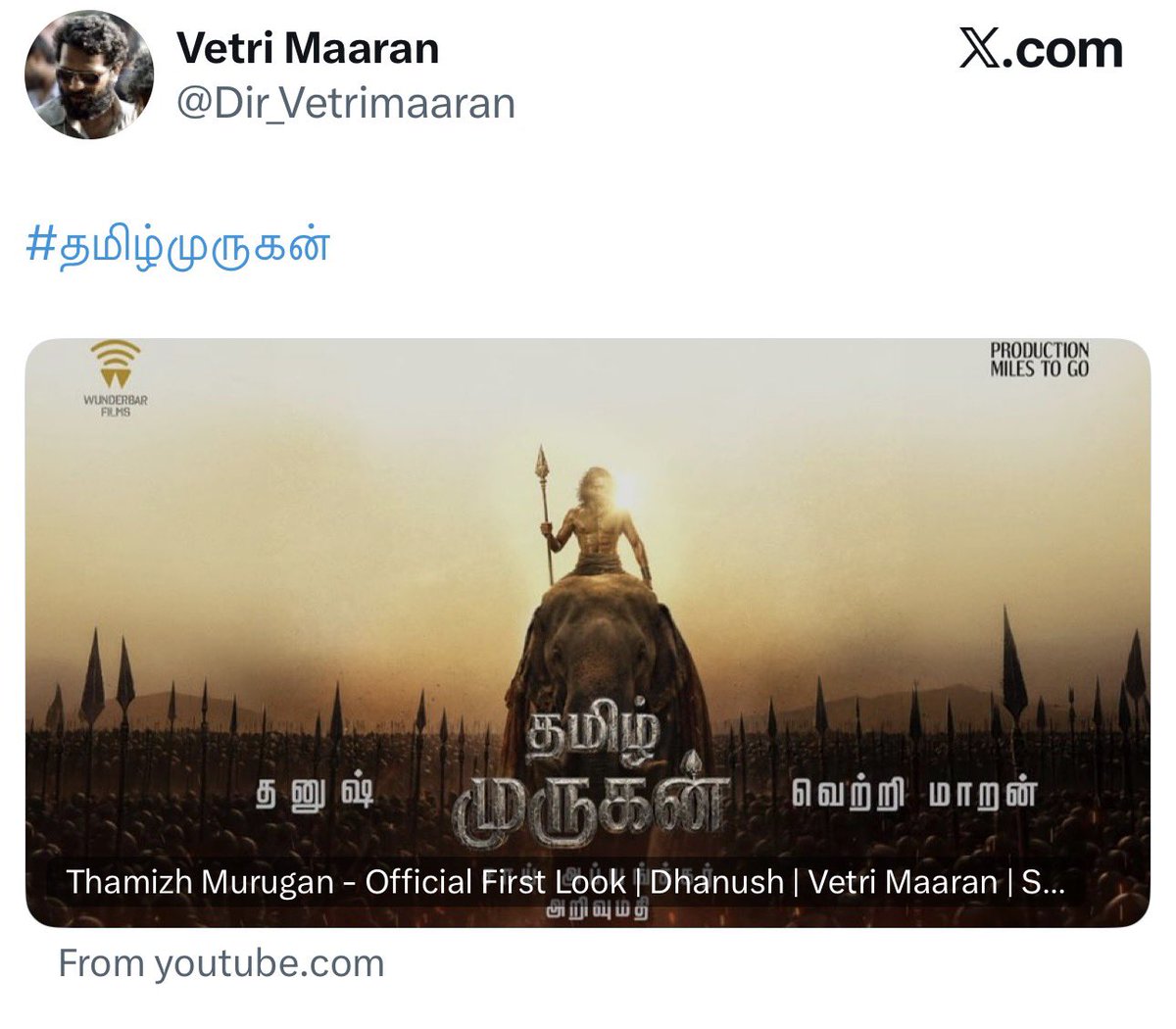 maaran_pandi's tweet photo. கொற்றவையின் மகன் தமிழ்முருகன் 🔥🔥🔥

கதறல் ஆரம்பிக்கட்டும் ☺️
#தமிழ்முருகன் https://t.co/a66NvgYbVy
