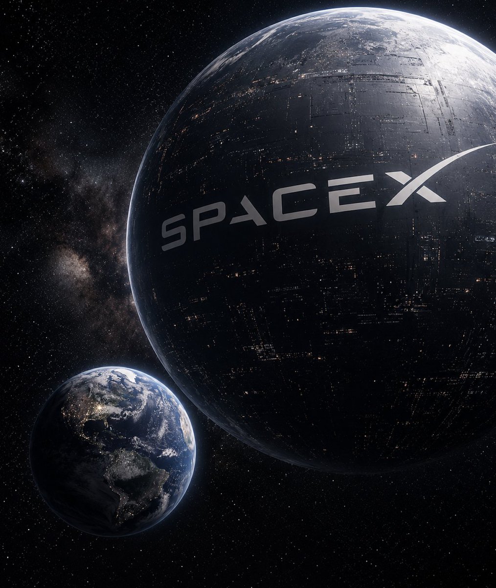 Polymarket's tweet photo. JUST IN: Elon Musk declares SpaceX could eventually be “worth more than the rest of Earth” if it achieves its ambitions. https://t.co/2AXnovBrGT