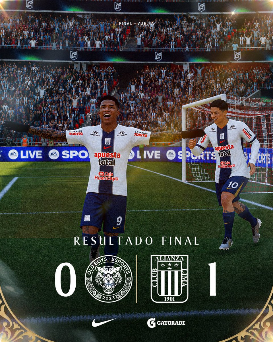 ClubALesports's tweet photo. ⚪️ 𝐅𝐈𝐍𝐀𝐋 𝐃𝐄𝐋 𝐏𝐀𝐑𝐓𝐈𝐃𝐎 🔵

🏆: Final de Copa | Liga Peruana de Clubes Pro

𝐀𝐥𝐢𝐚𝐧𝐳𝐚 𝐋𝐢𝐦𝐚 1-1 Old Boys eSports
Old Boys eSports 0-1 𝐀𝐥𝐢𝐚𝐧𝐳𝐚 𝐋𝐢𝐦𝐚

¡SOMOS TETRACAMPEONES! 🏆🏆🏆🏆

#Gamers 
#ConAlianzaSiempre https://t.co/AKeJbaVlb9