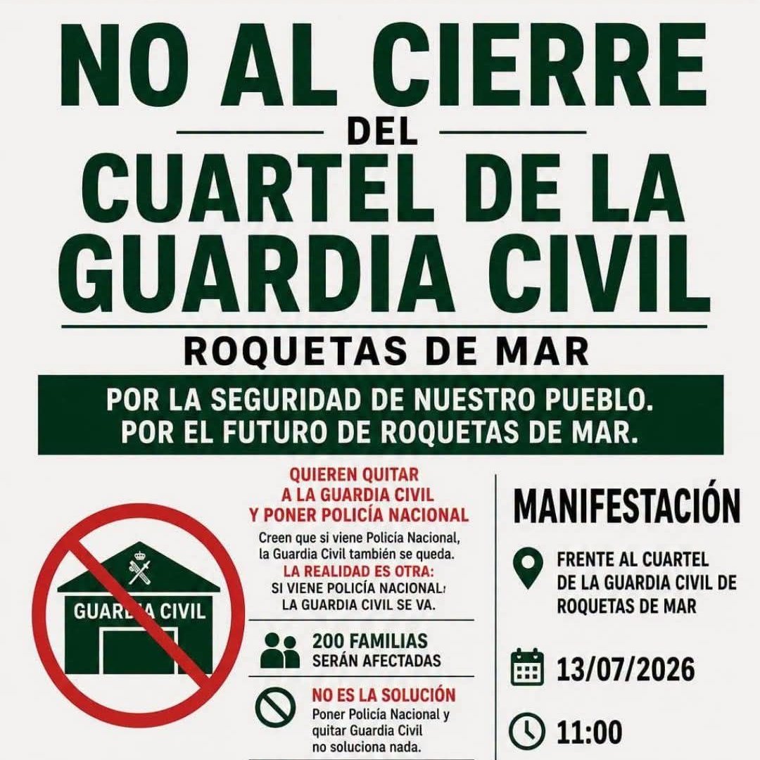 AUGC_JuanFdez's tweet photo. La visita del general jefe de la Guardia Civil de Andalucía no convence a los guardias civiles y se mantiene la manifestación del 13 de julio frente al cuartel de Roquetas.   

‼️NO AL CIERRE DEL CUARTEL DE LA GUARDIA CIVIL DE ROQUETAS ‼️

https://t.co/ap6uXZ3DGi https://t.co/QYBQtKnF1k