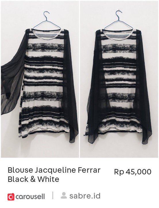 sabrinaauput's tweet photo. #preloved #jual #thrift
Lihat 'Blouse Jacqueline Ferrar Black &amp; White', tersedia di Rp 45,000 di #Carousell: https://t.co/OKlh2UOP9v https://t.co/sxkOnou71x