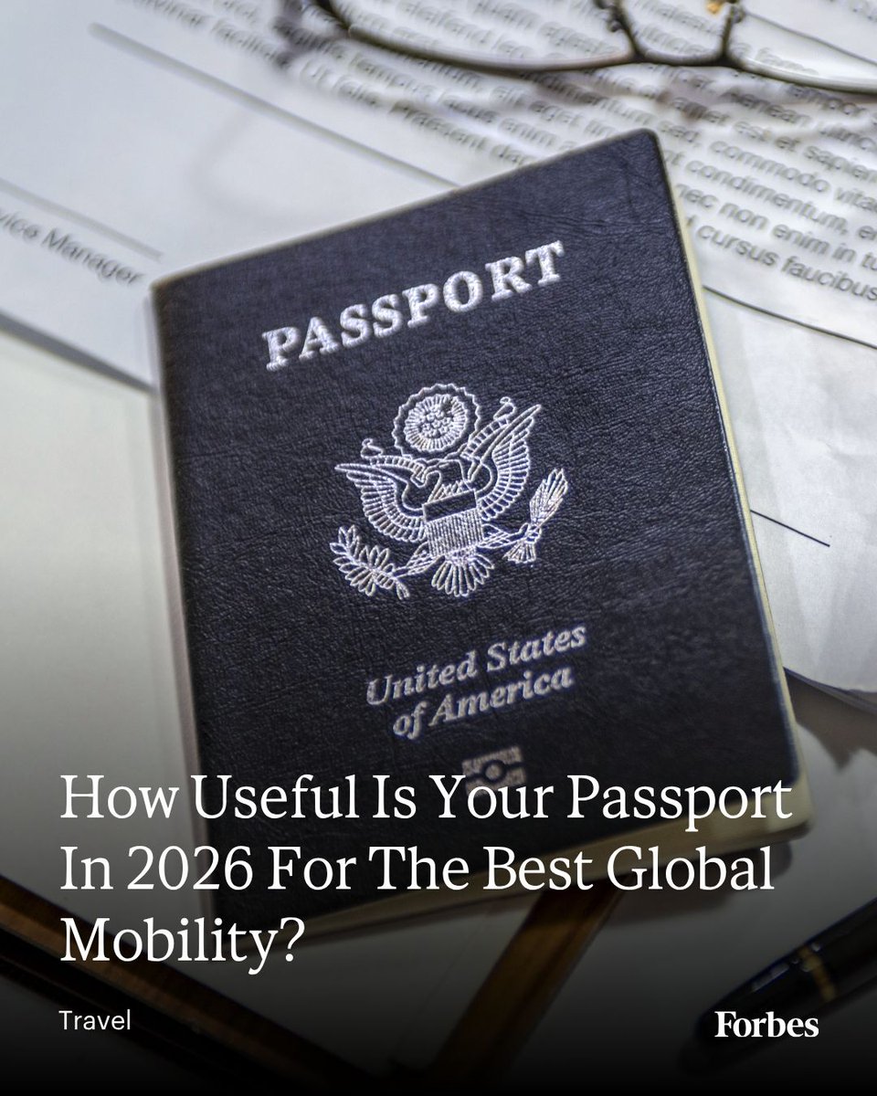 Forbes's tweet photo. Looking for a better passport? You’re not alone. The Global Passport Index reveals the countries with the best mobility options and highest quality of life. America’s low ranking may surprise. 
Read more: https://t.co/9mNLMGEBnl
Photo: Getty Images https://t.co/vrpIaTgoTD