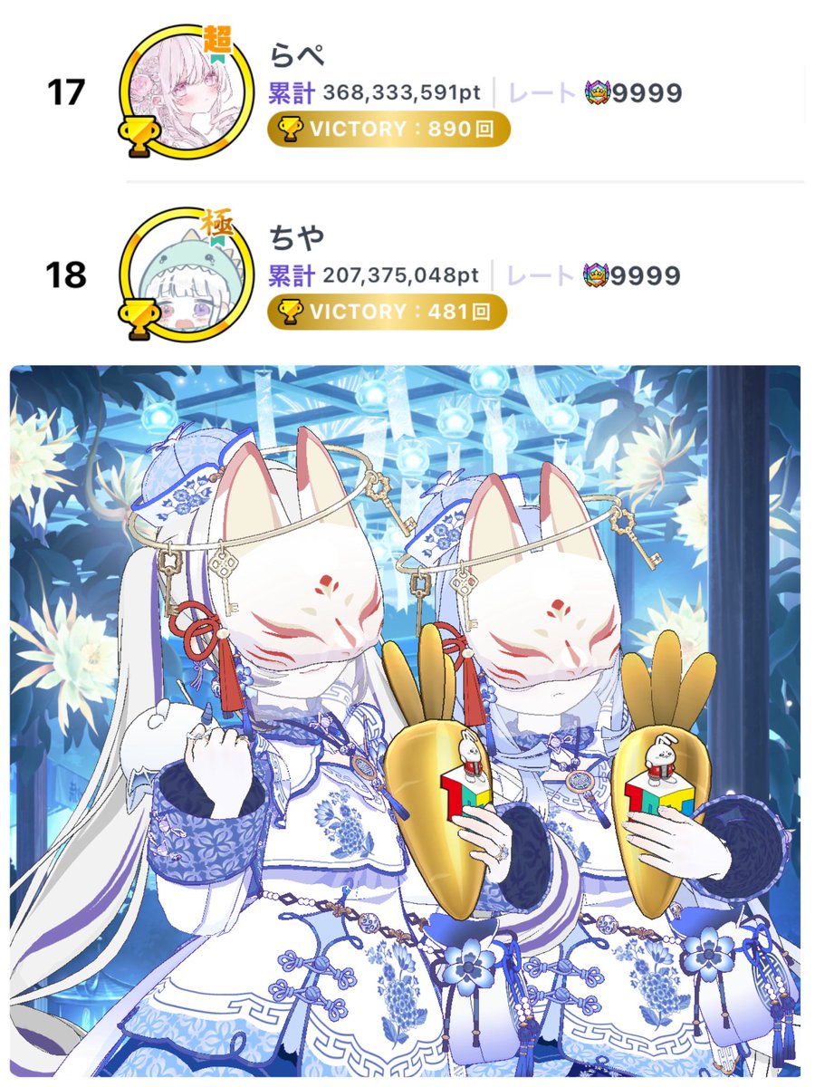 ___chacha917's tweet photo. おつバト！
らぺしゃんと連番で終われてはぴー🥳🙌🏻🙌🏻

バトで沢山遊んでくれた方々ありがとうございましたー！とっても楽しかった( ᵒ̴̶̷̤◦ᵒ̴̶̷̤ )♡ https://t.co/pH4EJcTMtL