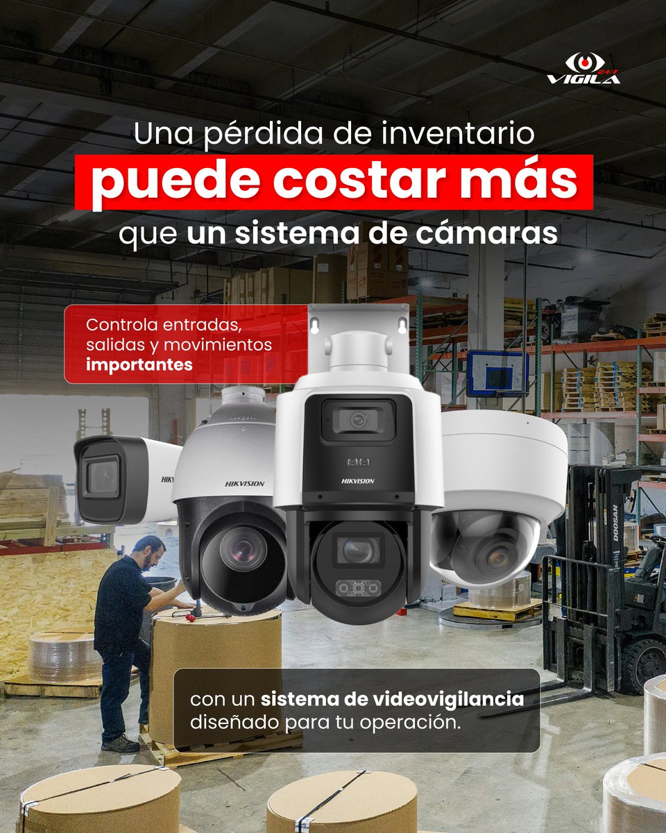 Vigila247's tweet photo. Una pérdida de inventario puede costarte mucho más que invertir en seguridad 📦Controla entradas, salidas y movimientos con un sistema de videovigilancia diseñado para almacenes y bodegas
📲 Solicita una visita técnica 2525-6646
#Vigila247 #SeguridadEmpresarial #Videovigilancia https://t.co/cl1EYffJjl