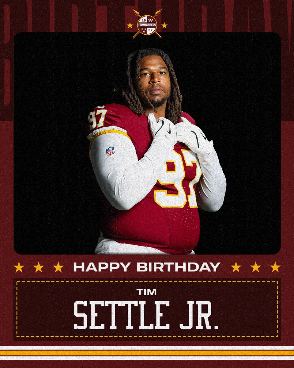 Birthday graphic featuring a photo of Tim Settle Jr.