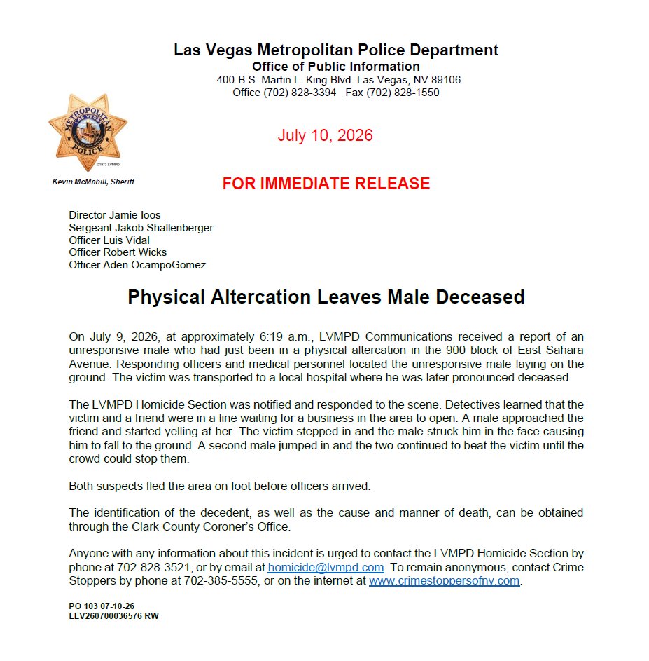 LVMPD tweet media