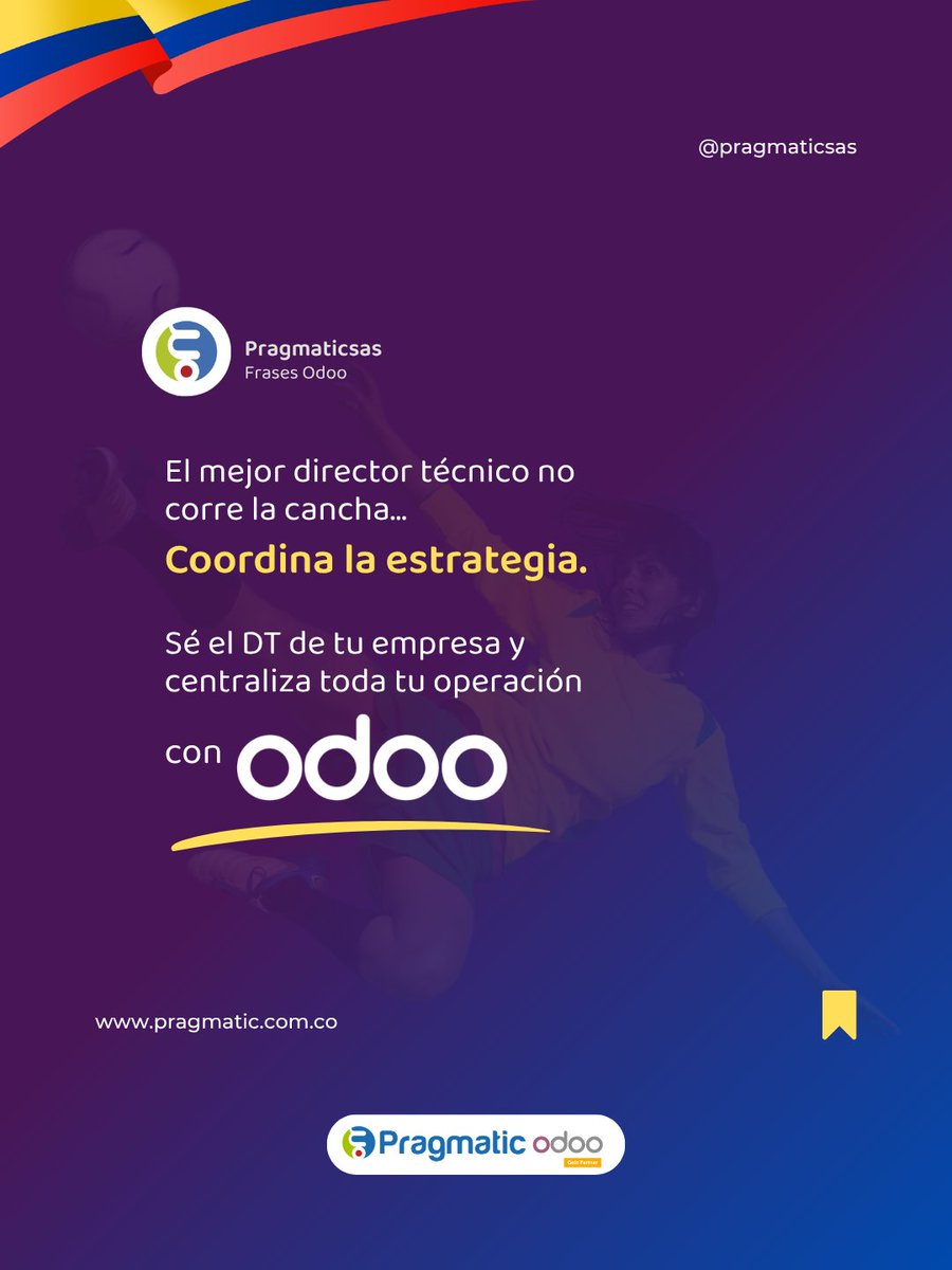 pragmaticsas's tweet photo. ¿Atrapado en la operación diaria de tu empresa? Correr detrás de los problemas solo te aleja de tus metas.

El desorden digital cuesta caro. Con @Odoo + Pragmatic, automatizas, unificas tus procesos en un solo lugar.📊

Detén el caos operativo hoy.📲https://t.co/sbqr4djj6o

#Odoo https://t.co/x06a6zkrtn