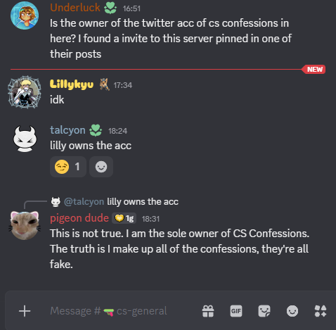 CS Confessions tweet media