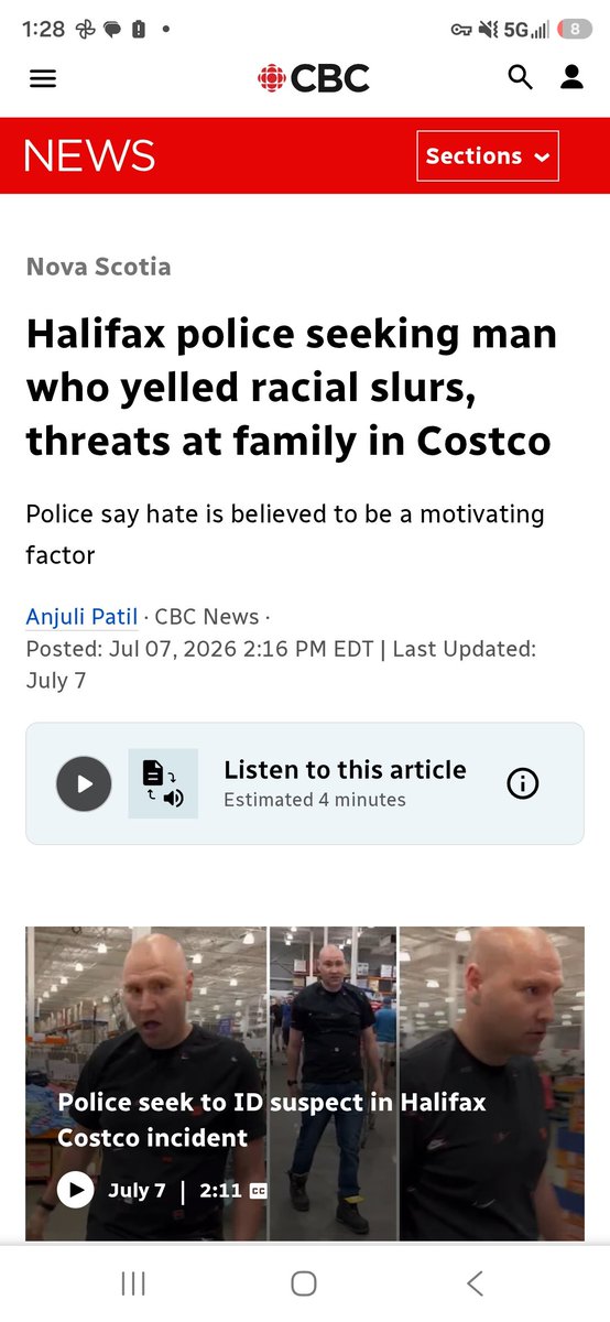 JeffEvely's tweet photo. CBC reporting at its finest!

Halifax Costco racist: front page hysteria.

Machete attack against a group of women in a park that injured three: crickets.

The CBC hates us and they want us dead. https://t.co/rhA7GbXm0W