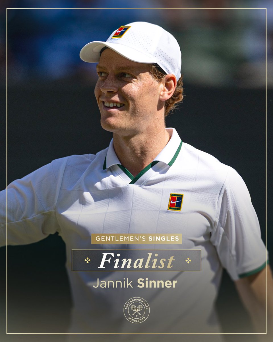 Wimbledon's tweet photo. Spectacular. 👏

Jannik Sinner defeats Novak Djokovic 6-4, 6-4, 6-4 to reach back-to-back Wimbledon finals

#Wimbledon https://t.co/igecCWj8u6